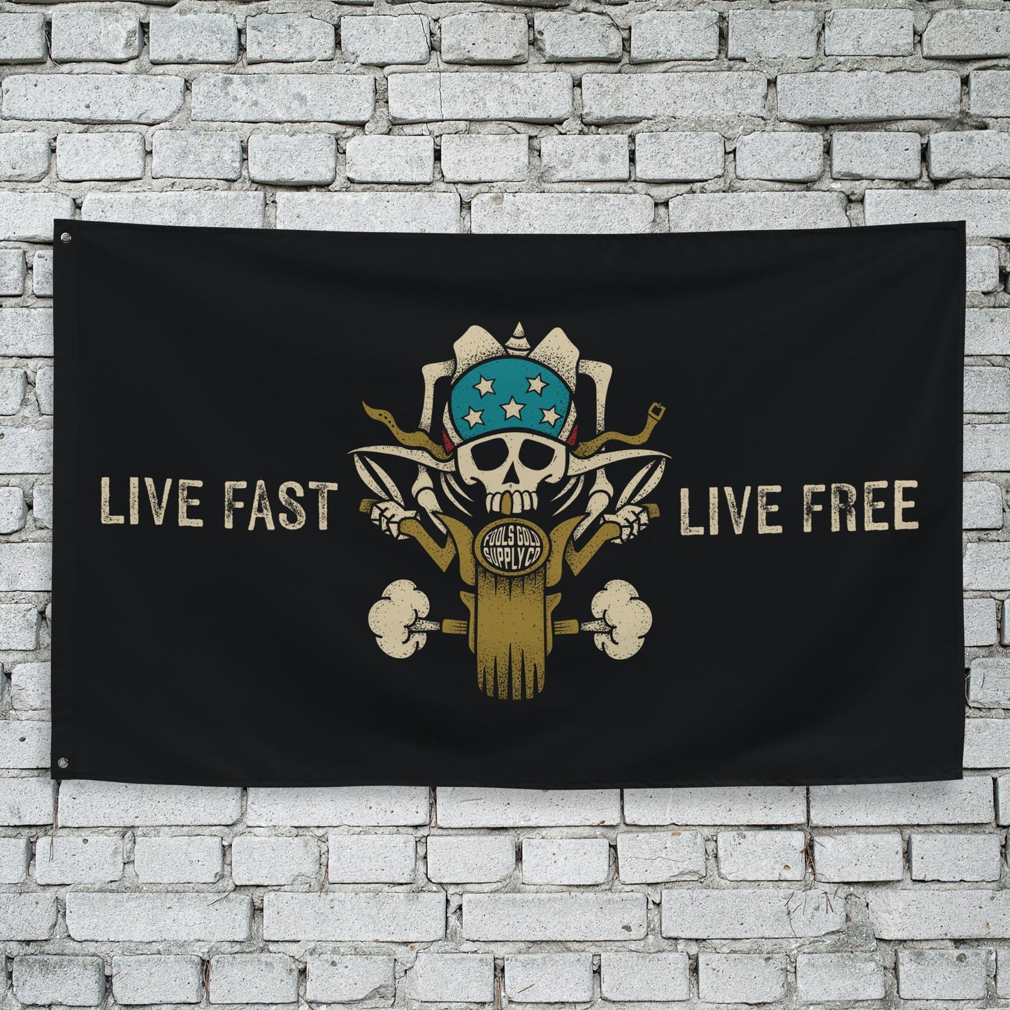 Live Fast Live Free Flag