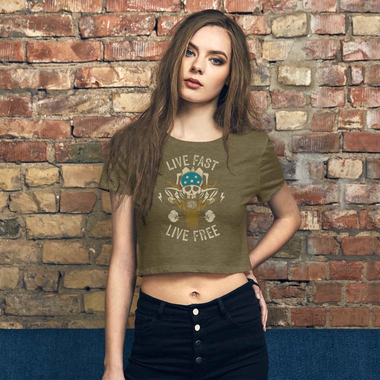 Live Fast Live Free Women’s Crop Tee