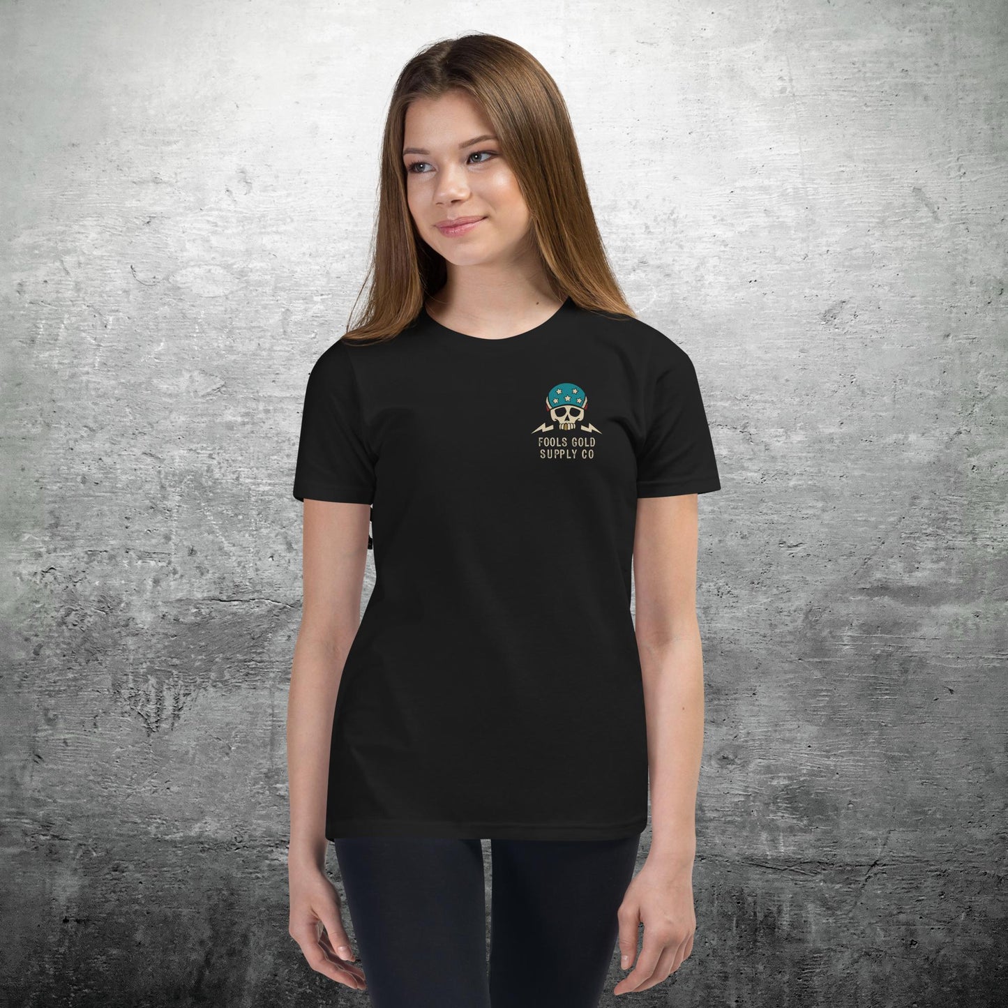 Live Fast Live Free Youth Short Sleeve T-Shirt - Back Graphic