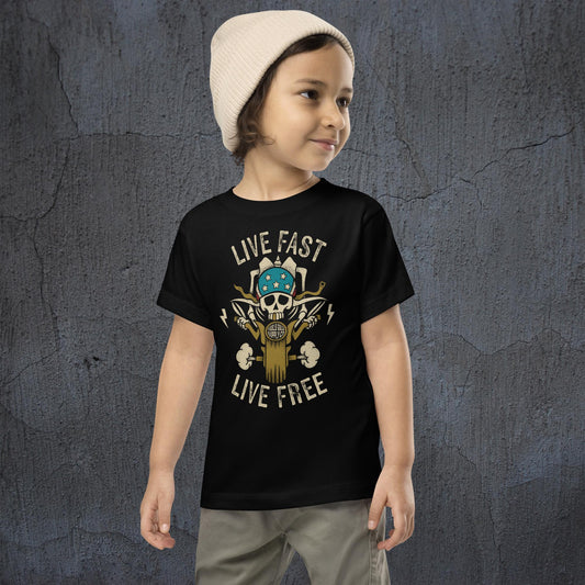 Live Fast Live Free Toddler Short Sleeve Tee - Front Graphic