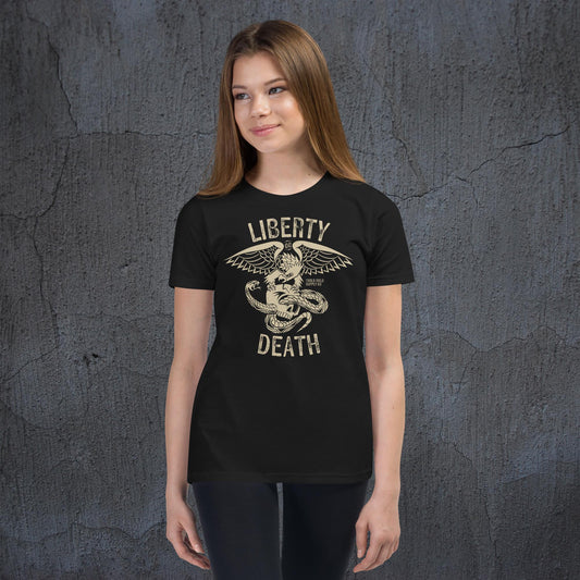 Liberty or Death Youth Short Sleeve T-Shirt - Front Graphic